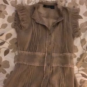 Sheer nude blouse . Only worn a couple of times
